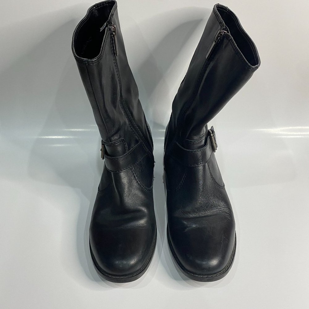 Bandolino Women's Tisdale Boot Size 7.5, Black Leather, Mid-Calf - Picture 3 of 11